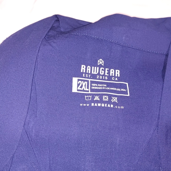 Unisex sleep raw pant/shirt top and bottom smooth material rawgear blue los ange - Picture 3 of 11